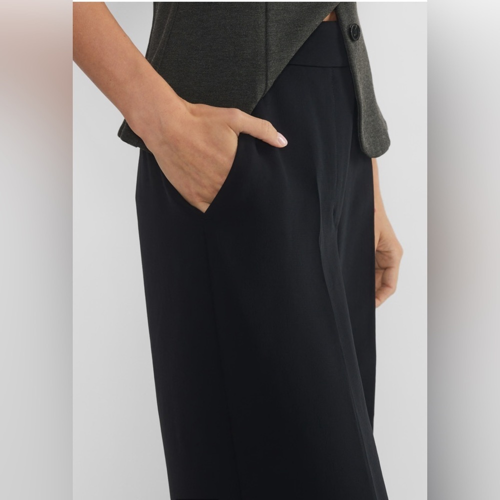 NWT Aritzia Wilfred The Limitless Pant™ Wider in Black Size 6 High Rise Wide Leg - Picture 6 of 14